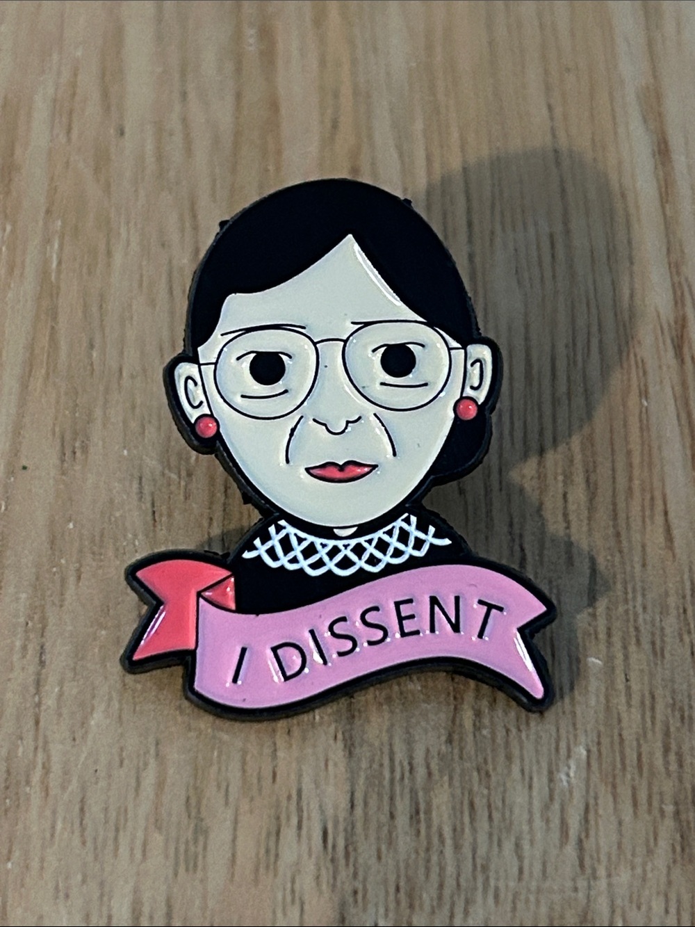 RBG lapel pin NEW Supreme Court justice Ruth Bader Ginsberg Pinback I Dissent